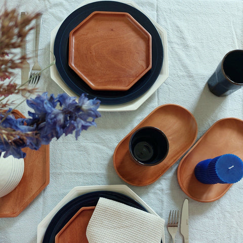 Khaya Wood Oval Platter