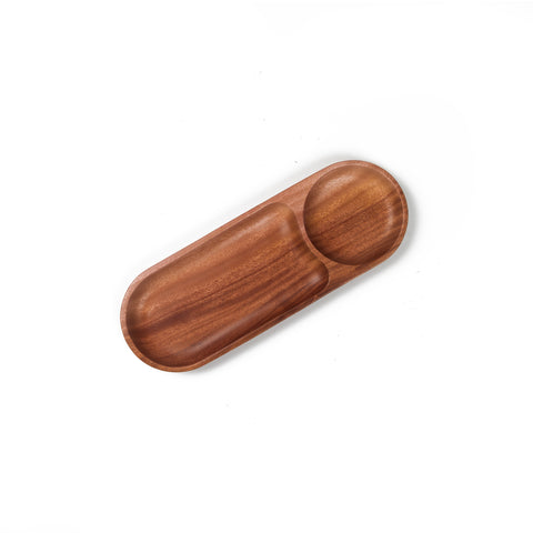 Khaya Wood Chip & Dip Tray