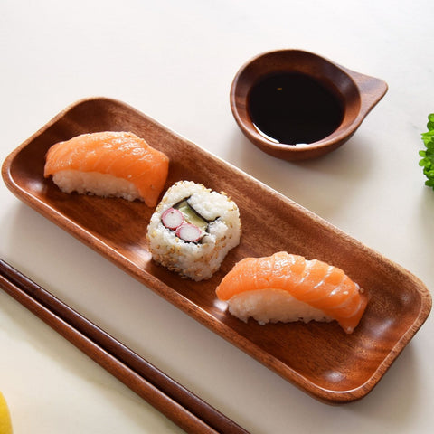Sushi-Teller aus Holz – 2er-Set