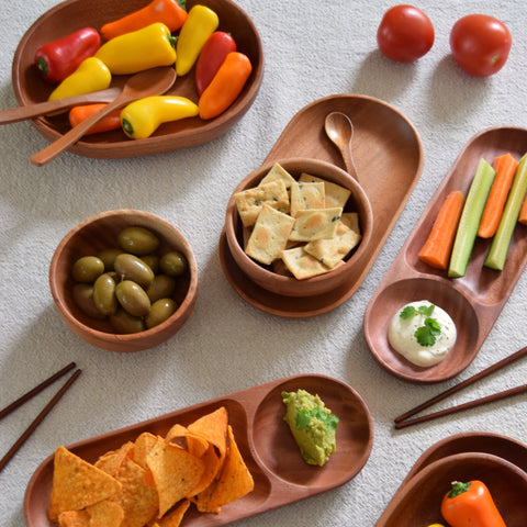 Khaya Wood Oval Platter