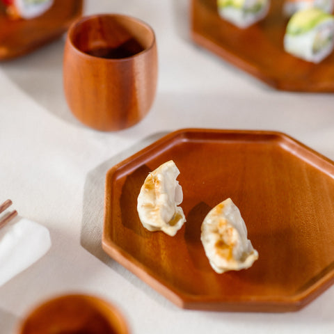 Khaya houten dinerbord - octagon