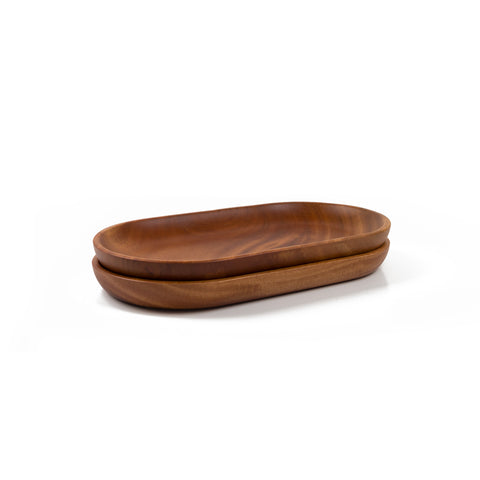 Khaya Wood Oval Platter