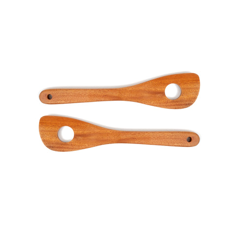 Khaya houten rijstspatel - set van 2