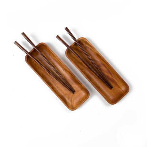 Sushi-Teller aus Holz – 2er-Set