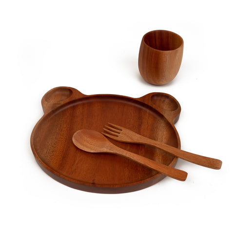Khaya wood Kids Set - Bear