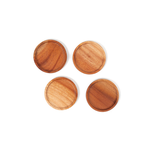 Khaya houten onderzetter - set van 4
