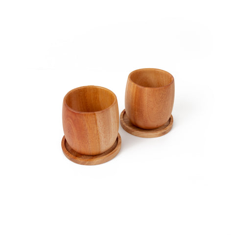 Khaya houten onderzetter - set van 4