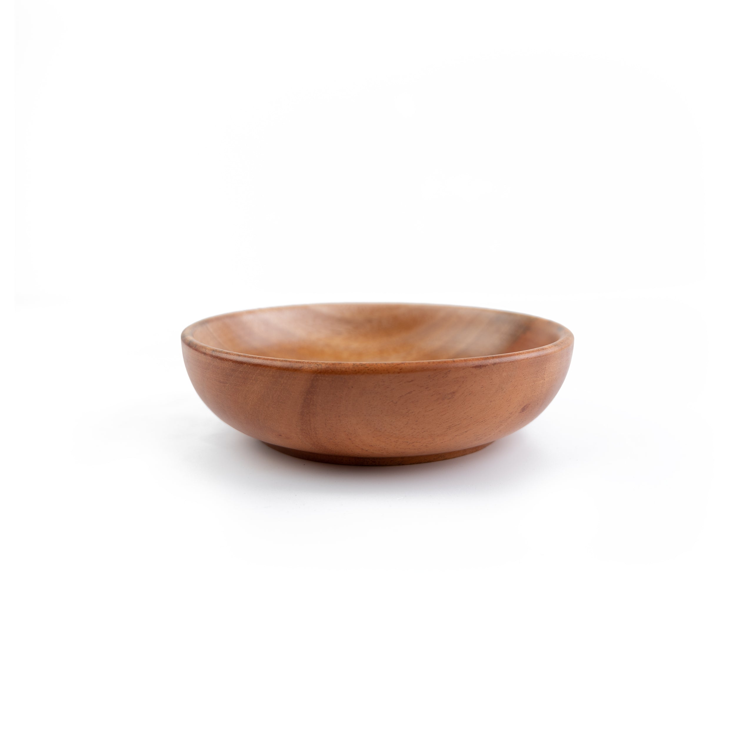 Khaya Wood Flat Bowl