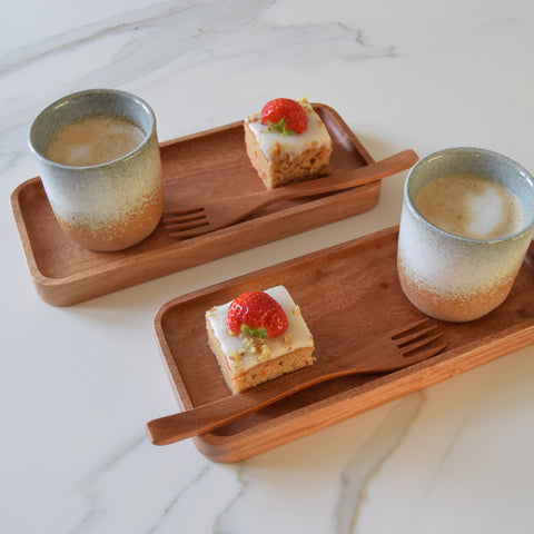 Fourchette à dessert en bois - lot de 4