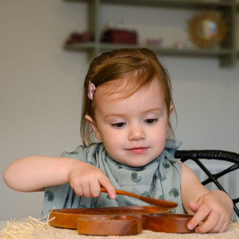 Assiette enfant en bois - lapin
