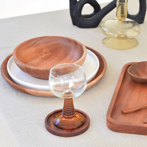 Khaya houten onderzetter - set van 4