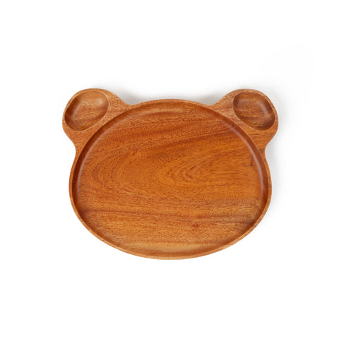 Assiette enfant en bois - ours