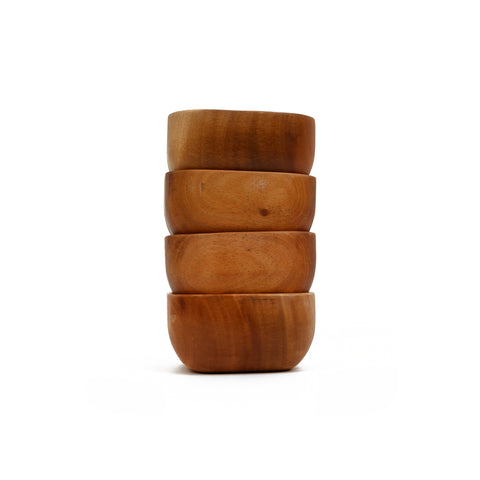 Quadratische Holzschale - 2er-Set