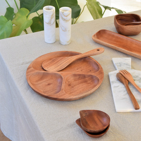 Reisschüssel aus Holz + Reislöffel