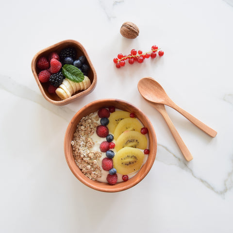 Cuillère à dessert en bois - lot de 4