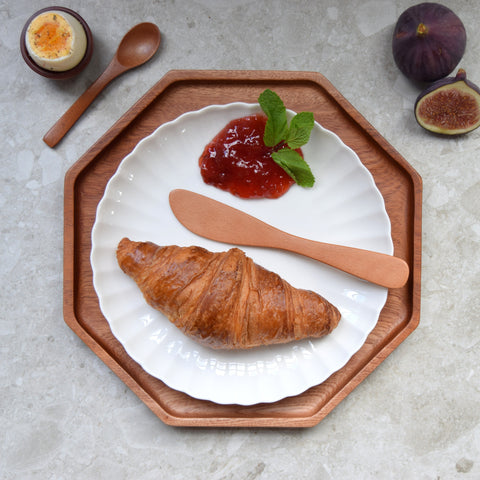 Khaya houten botermes - set van 4