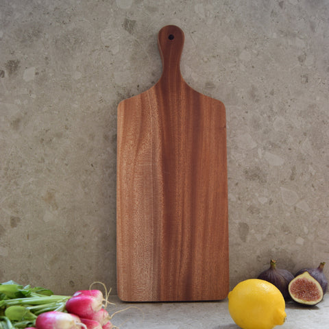 Khaya houten snijplank + handvat