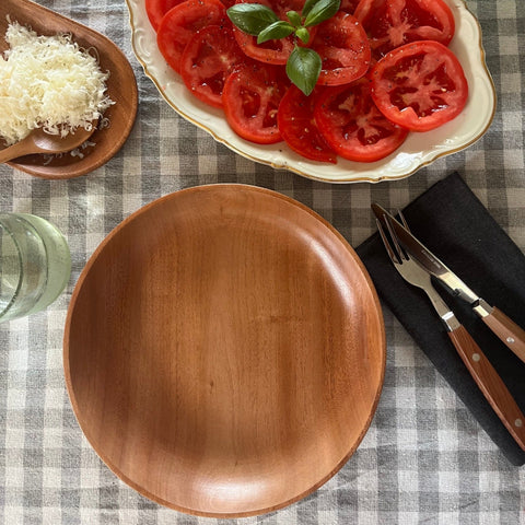 Khaya Wood Salad Plate