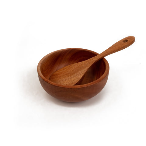 Khaya Wood Rice Bowl + Rice Ladle