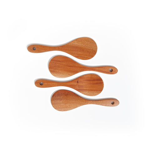 Khaya Wood Rice Spoon - set of 2