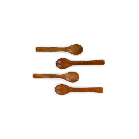 Khaya Wood Tea Spoon of set of 4